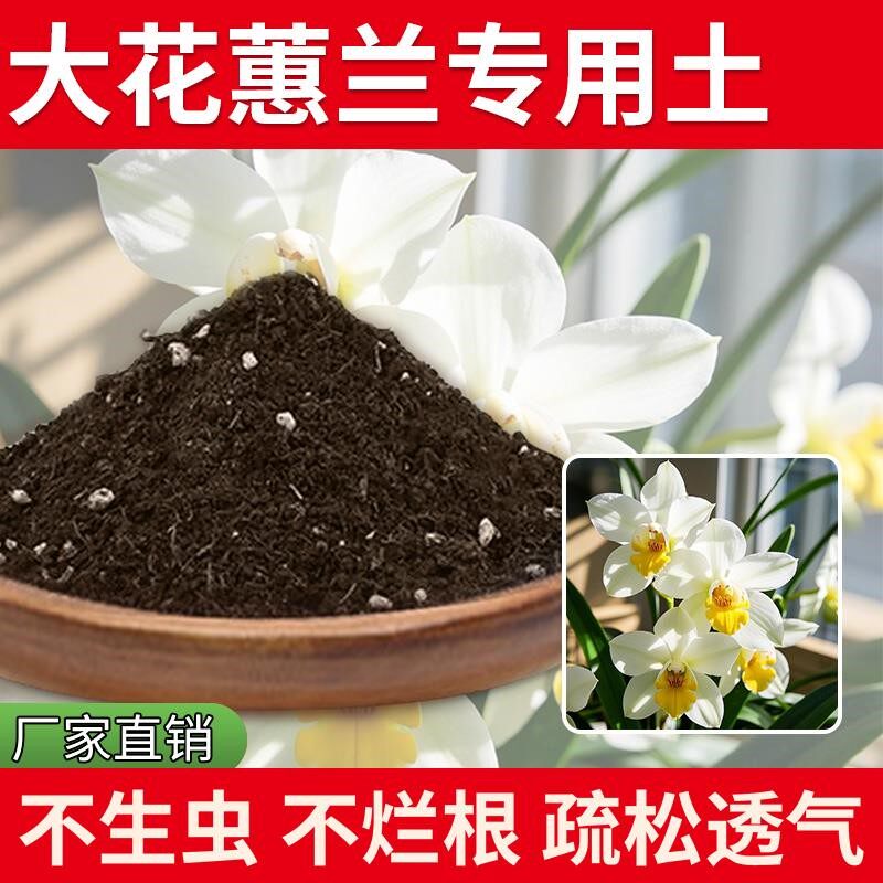 大花蕙兰专用土盆栽专用土阳台种植园艺天然有机种菜绿植有机土