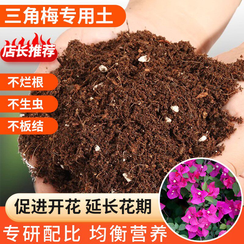 三角梅专用土营养土花土开花专用土盆栽土壤肥料泥土种植土培养土图片