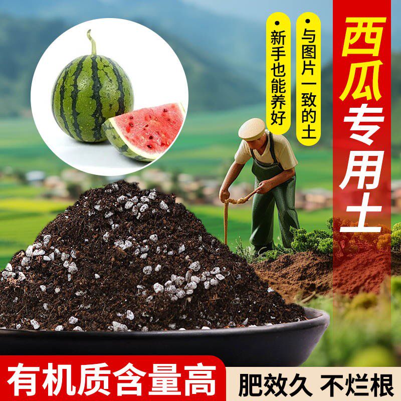 西瓜专用土营养土适疏松透气含泥炭肥料通用有机种植土轻质土壤