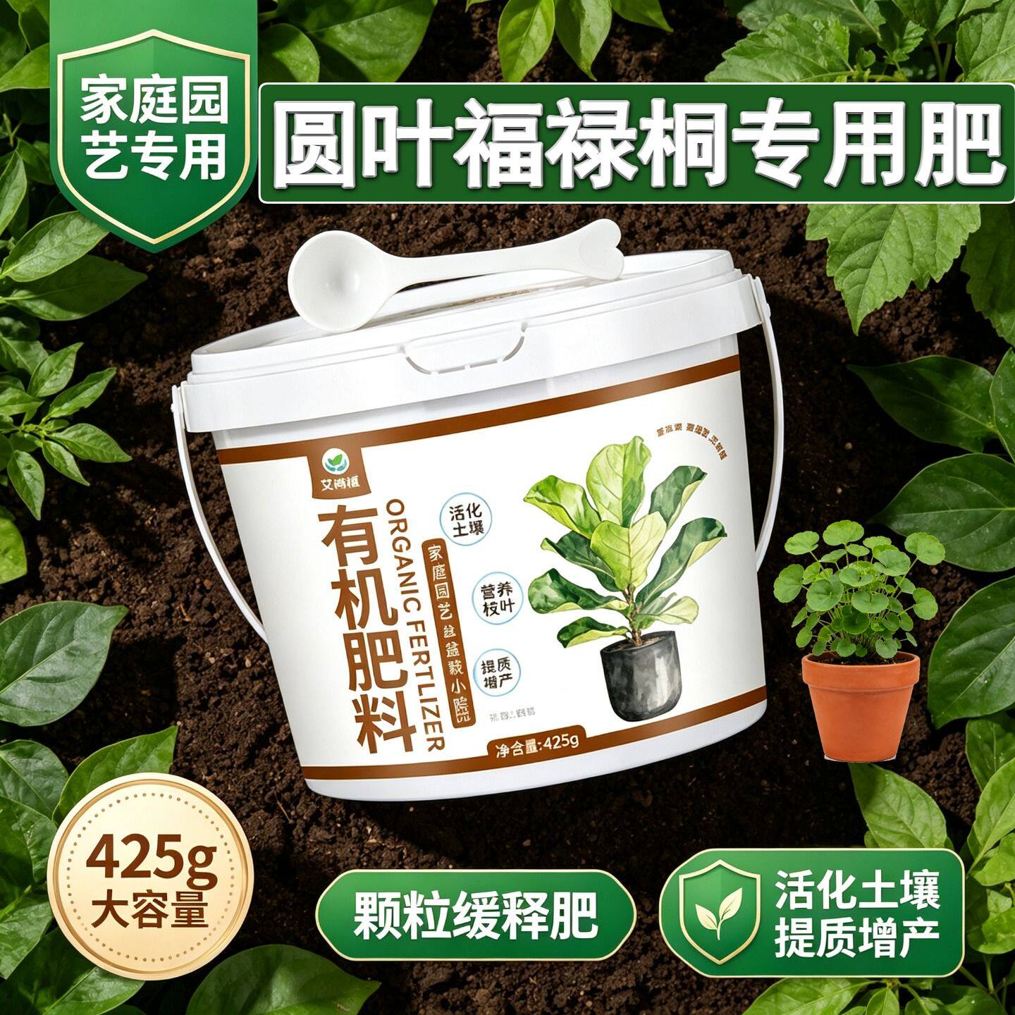 圆叶福禄桐专用肥缓释颗粒肥颗粒肥料不烧苗室内园艺追肥易吸收