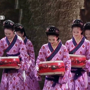 踏鼓唐装桃李杯比赛相和歌舞蹈演出服中国风古典舞服古装汉服群舞