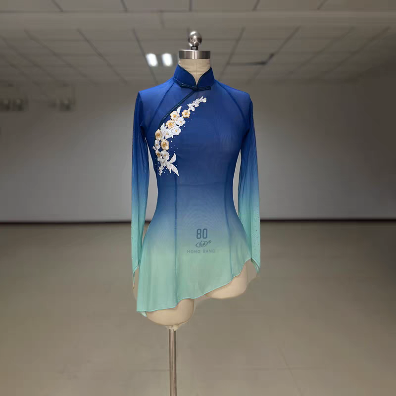 古典舞身韵练功服女儿童民族民间考级纱衣飘逸胶州秧歌舞蹈演出服