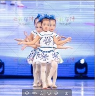 儿童演出服装茶壶嘟嘟舞蹈表演服女童我是一只小茶壶舞蹈裙青花瓷