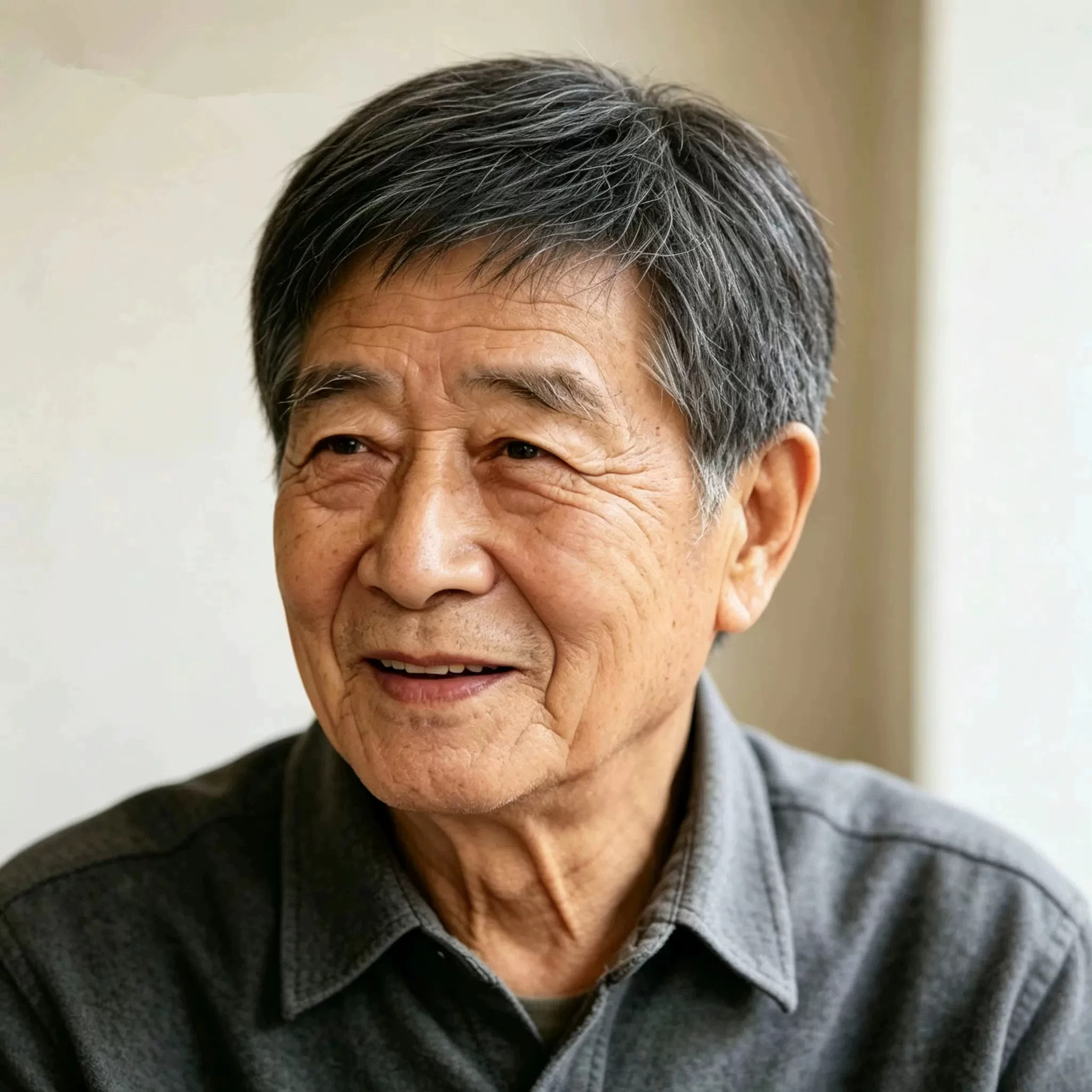 中老年男士花白全真发短发假发