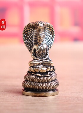 眼睛蛇释迦摩尼佛摆件高级感小众铜工艺品文创市集亚马逊跨境专供