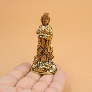 黄铜妈祖工艺品家居摆件湄洲妈祖像天后娘娘神像家居礼品小摆件