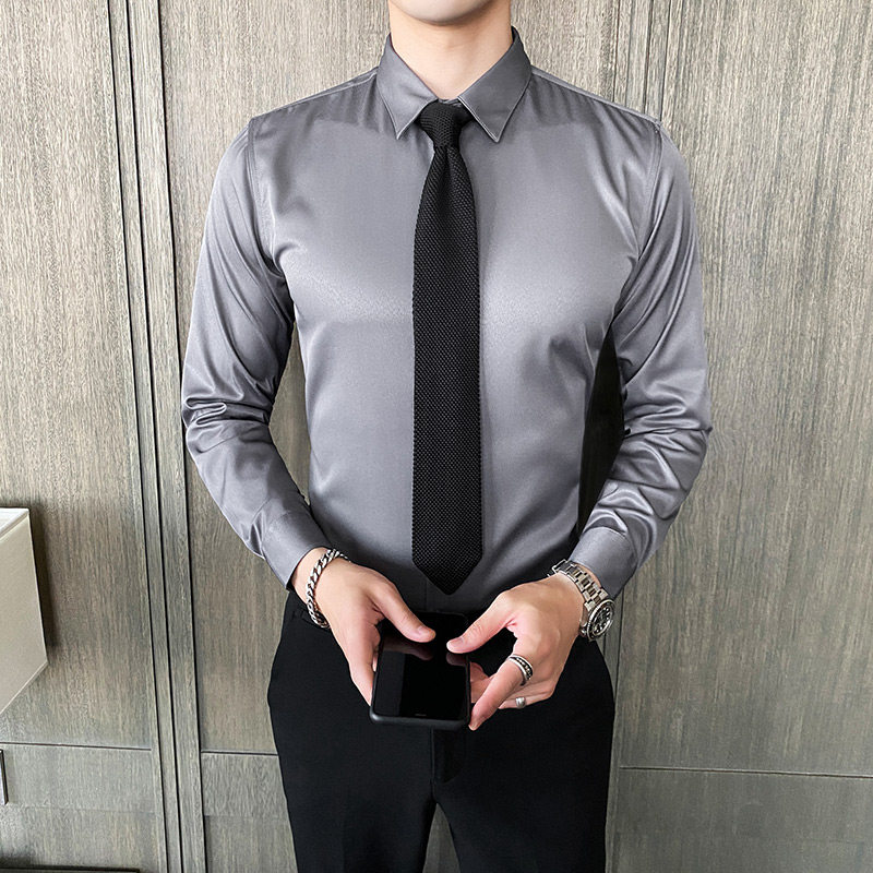 定制logo男衬衫酒吧KTV发型师餐厅台球厅教练服务员工作服衬衣