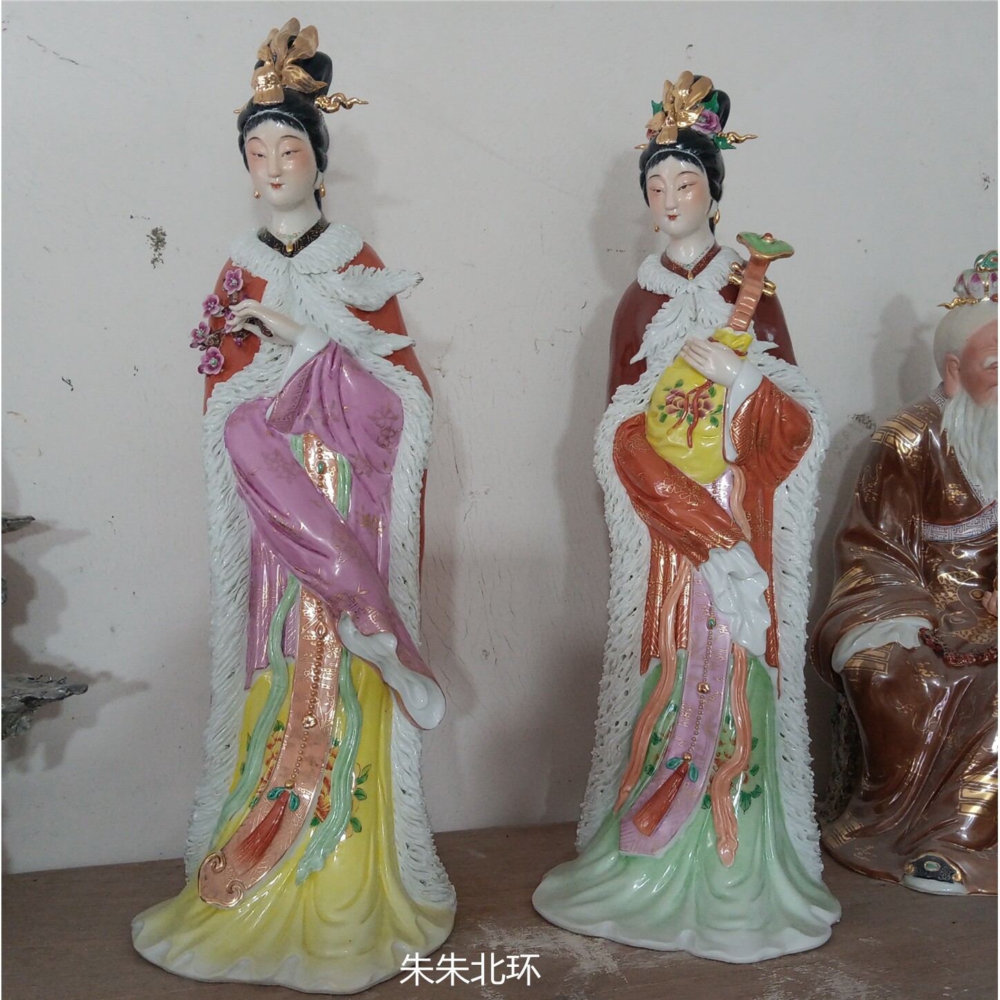 古代美女雕塑像景德镇陶瓷人物雕像昭君出塞装饰工艺品摆件林黛玉