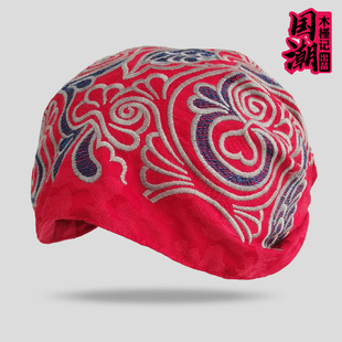 春夏秋季 系带头巾帽棉包头帽子刺绣花女士民族风复古文艺休闲百搭