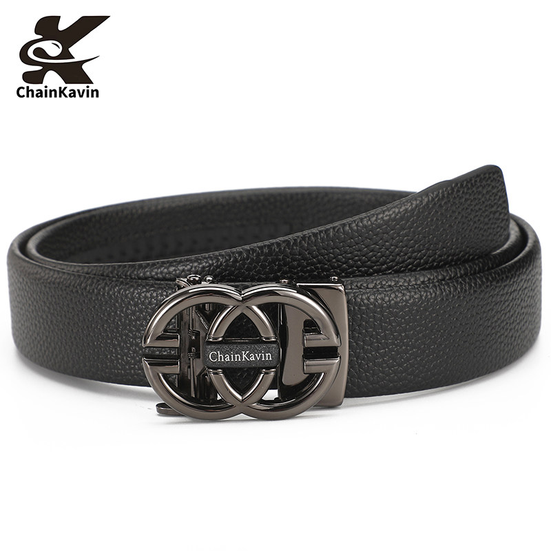 正品小匸家ChainKavin皮带男商务自动扣年轻人百搭G腰带8字裤腰带