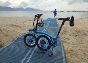 国布折叠自行车20寸碟刹版 铝合金轮组中空一体牙盘53日本套件4700