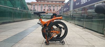 20寸国布铝合金油碟版橙黄系列双盘50/34世文175外胎4100套件42T