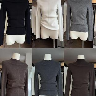 长毛衣大码 秋冬半高领针织衫 显瘦气 秋冬无缝一线羊毛打底衫 必买
