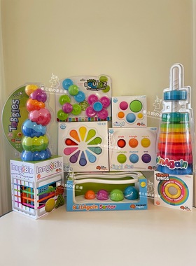 智库Fat brain扭扭球塞塞吸盘转转乐塔婴幼儿益智堆叠玩具1岁+