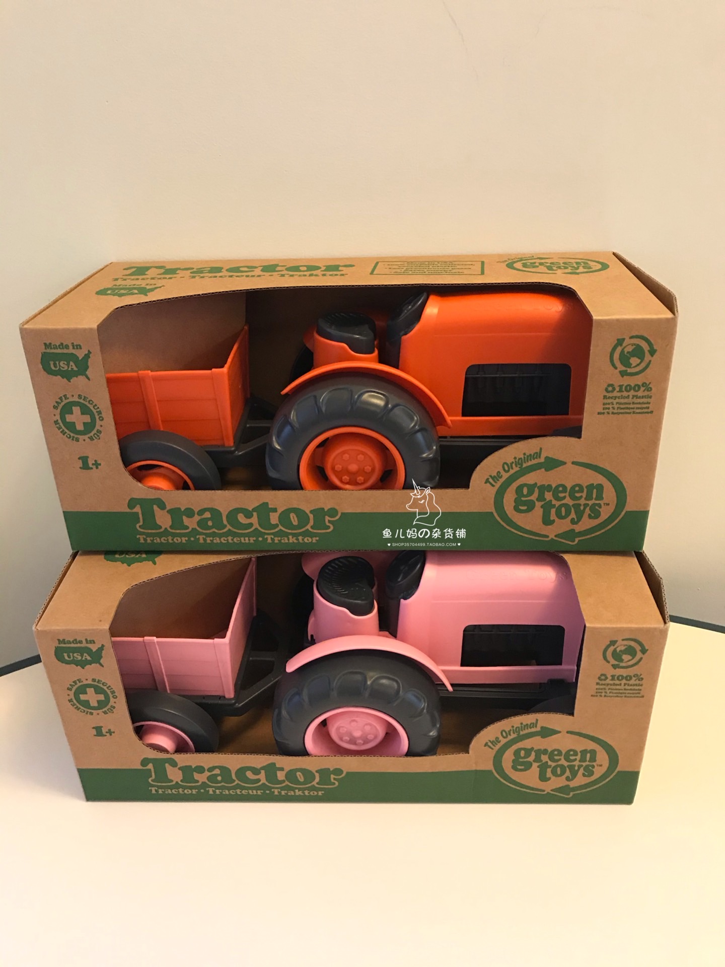 海淘greentoys农夫牛车拖拉机