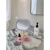 馨帮帮杂货铺 梳妆镜可旋转宿舍美妆镜子可爱苹果化妆镜 桌面台式