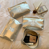 馨帮帮杂货铺 外出洗漱包收纳袋大容量便携卡通兔子亮面化妆包女