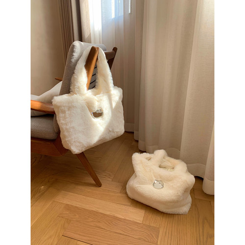 上班通勤手拎包外出手提毛绒包