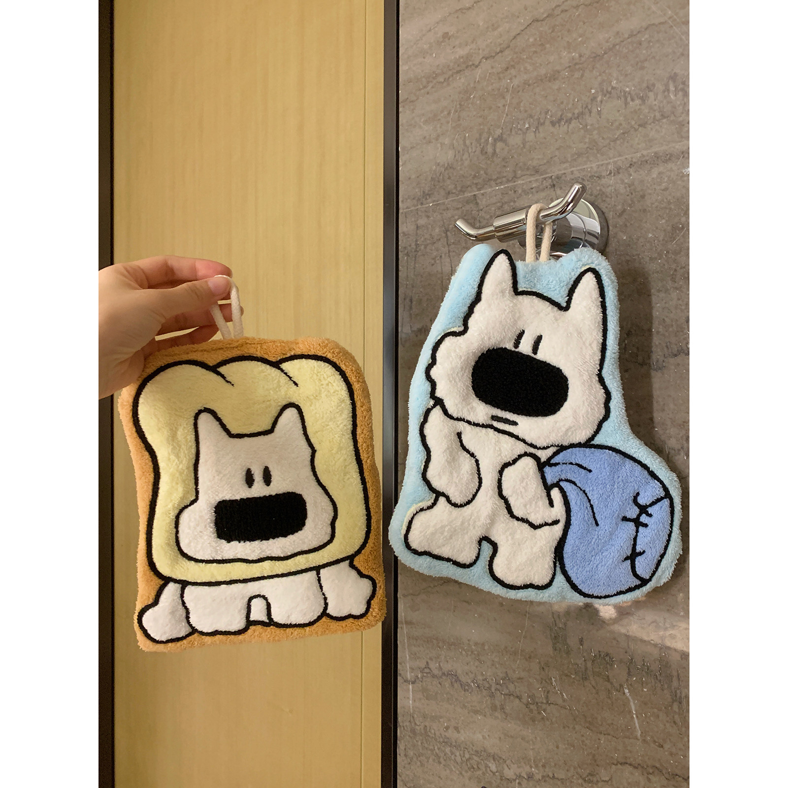 馨帮帮杂货铺吸水可挂式抹手巾卫生间家用可爱卡通小狗厨房擦手巾,家庭/个人清洁工具,厨房擦手巾,淘宝优惠券,粉丝福利购,淘宝优惠卷