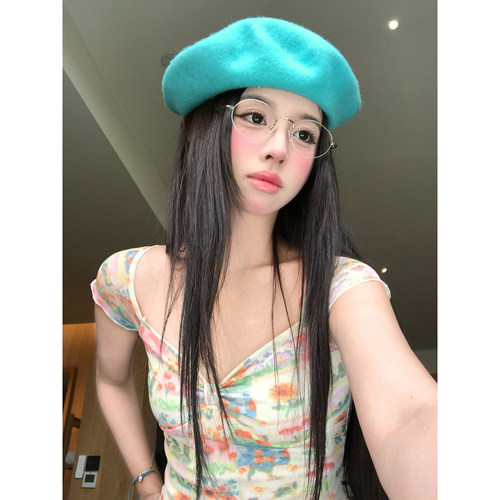 碎花v领短袖T恤短款辣妹收腰上衣