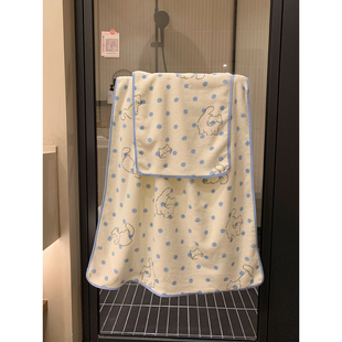 馨帮帮杂货铺 洗脸毛巾吸水速干亲肤裹巾卡通可爱波点猫咪浴巾女