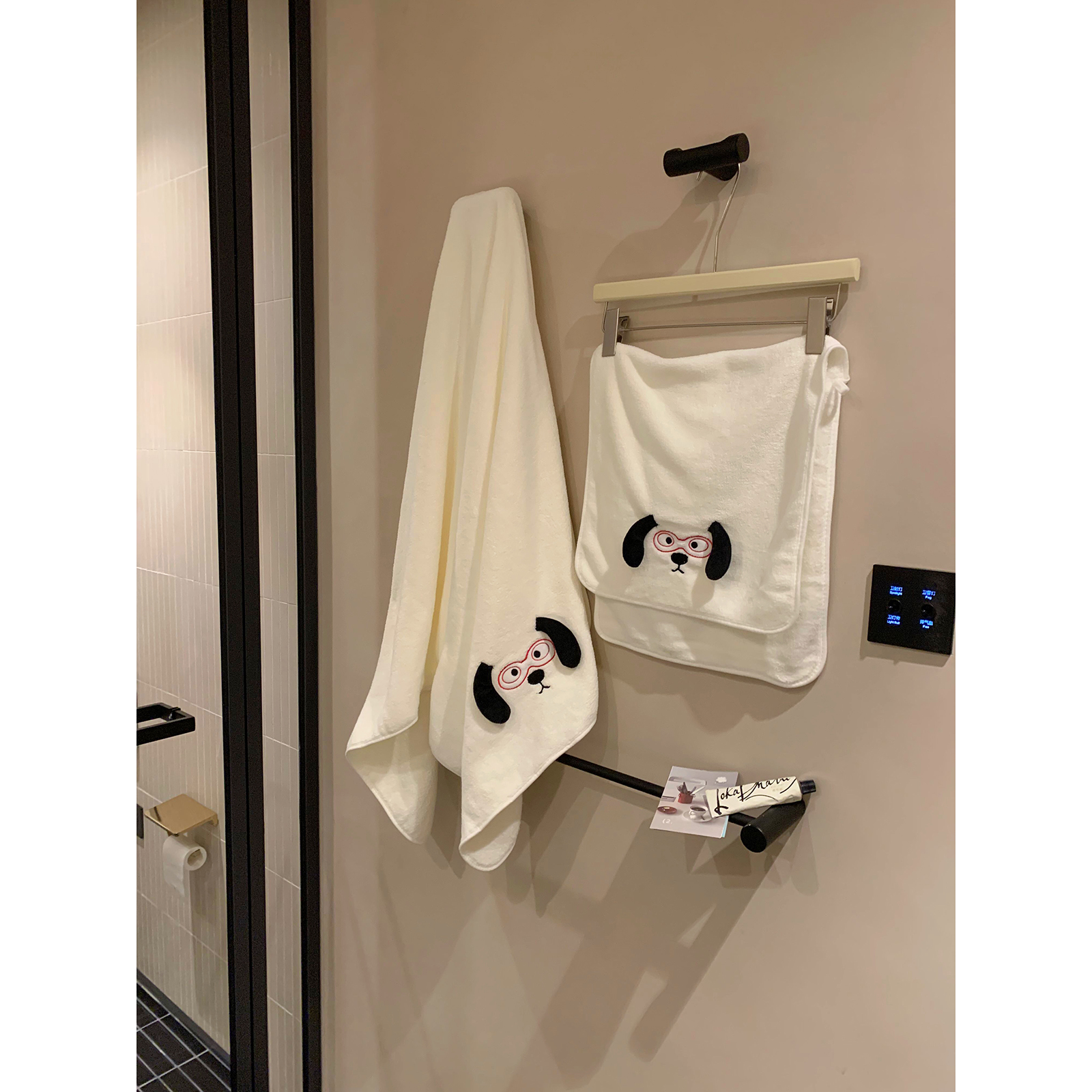 馨帮帮杂货铺原创 洗脸毛巾卡通可爱小狗裹巾吸水速干成人浴巾女