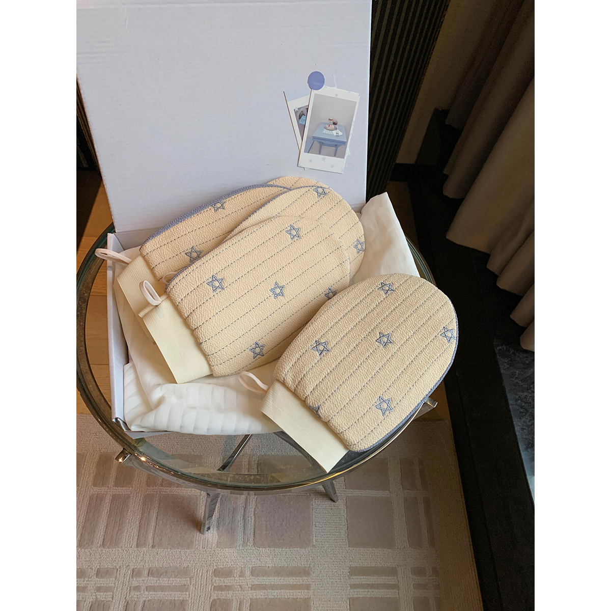 强力搓泥洗澡巾星星双面搓澡巾