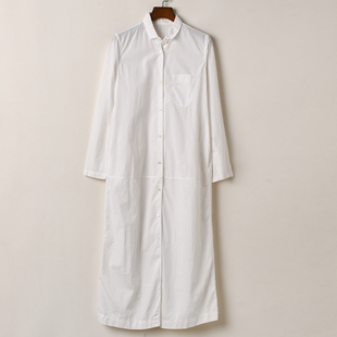 江南系列特价正品春季新品清仓纯棉女装时尚翻领中长款衬衫