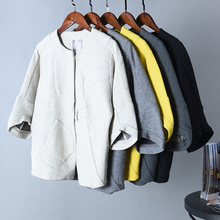 品牌折扣特价秋冬正品清仓中袖羊毛拼棉女装时尚毛呢短款外套