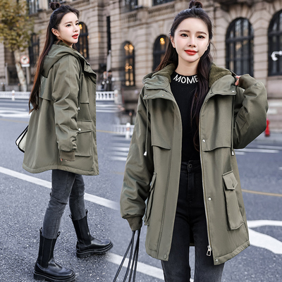 赠送运费险韩版宽松加绒派克服