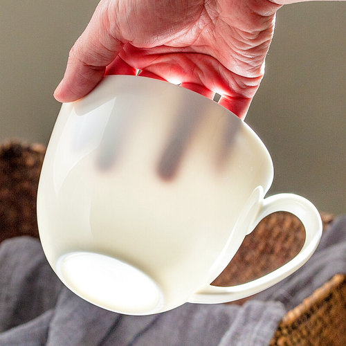 骨瓷早餐杯家用陶瓷带盖大号牛奶杯微波燕麦粥碗密封保鲜杯早餐碗