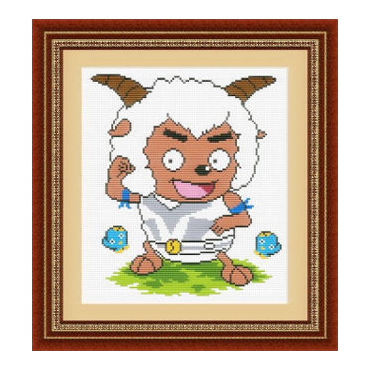 喜洋洋羊羊与灰太狼之沸洋洋沸羊羊新版十字绣