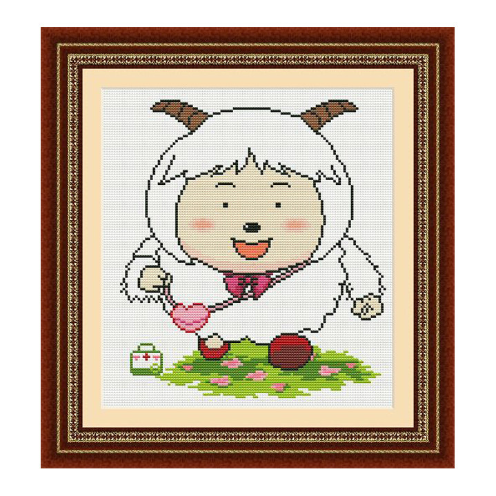 喜洋洋羊羊与灰太狼之暖洋洋暖羊羊新版十字绣