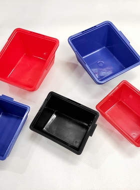 MANBEI曼贝互扣式零件斗D-030 零件盒红色100*78*50MM漏斗元件盒