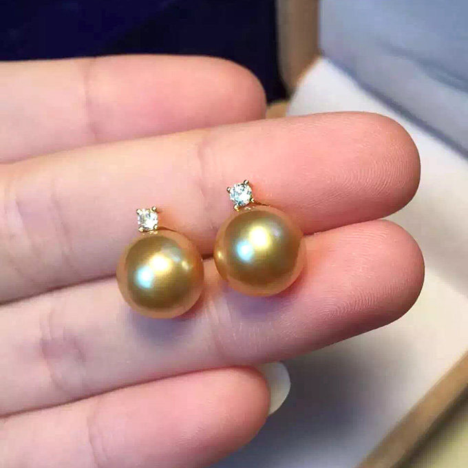 南珠阁18k金进口海水南洋金珠