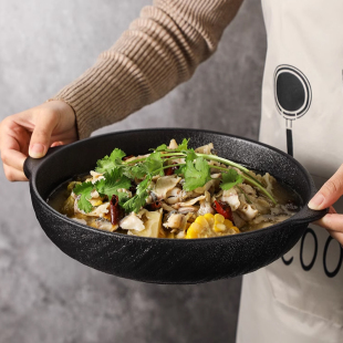 UHome厚实大汤碗合集〖瑕疵清仓〗酸菜鱼大盆睡莲水培陶瓷和面盆