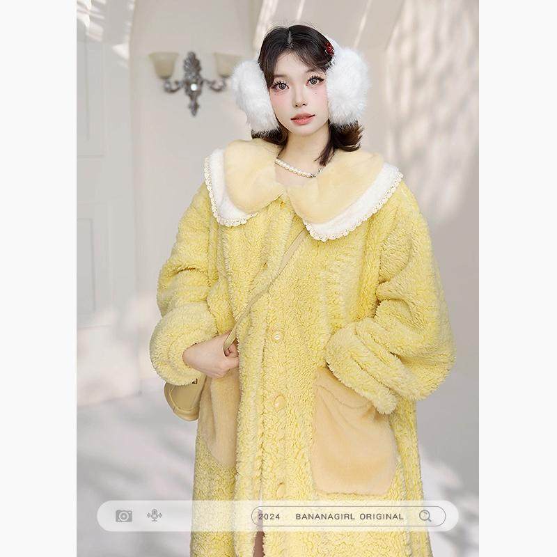 少女可爱纯色珊瑚绒睡衣套装