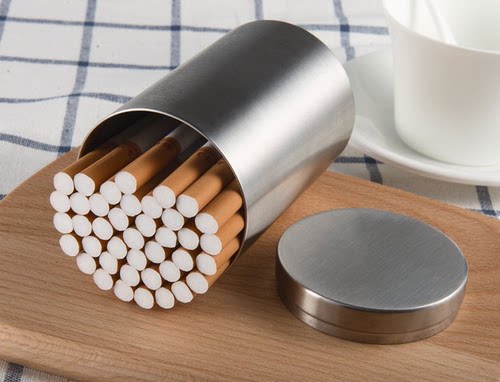 卷烟筒男士金属烟罐茶叶罐