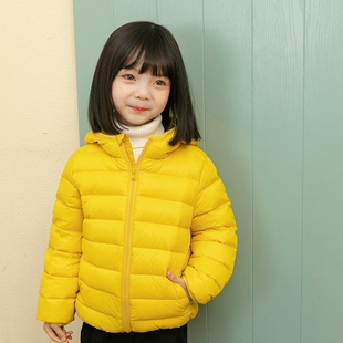儿童轻薄款白鸭绒90%羽绒服超轻超薄秋冬装男女童110-160国标绒