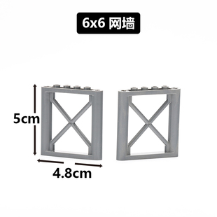 中国积木场景拼装玩具小颗粒益智积木拼插配件网墙围墙哨站碉楼