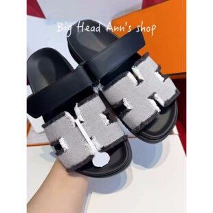 BHA 真皮一字拖女夏季 外穿魔术贴防滑凉拖鞋 休闲百搭 2026新款