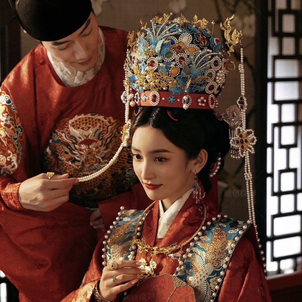 六龙三凤冠明制凤冠汉服材料包