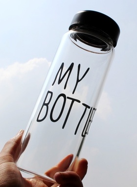 my bottle玻璃杯有盖便携简约创意水杯韩国学生喝水杯子随手水瓶