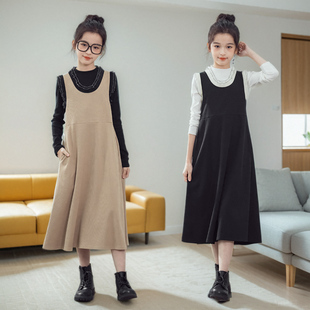女童连衣裙秋冬装2024新款韩版儿童洋气背心裙中大童森系两件套裙