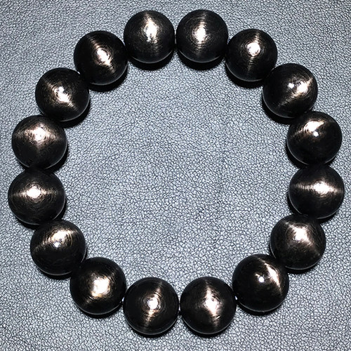 朔冉天然金运石手串十字星光猫眼