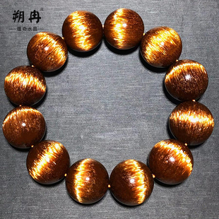 珍藏级一物一图铜发晶手链顺发金钛晶猫眼石男女款水晶手串