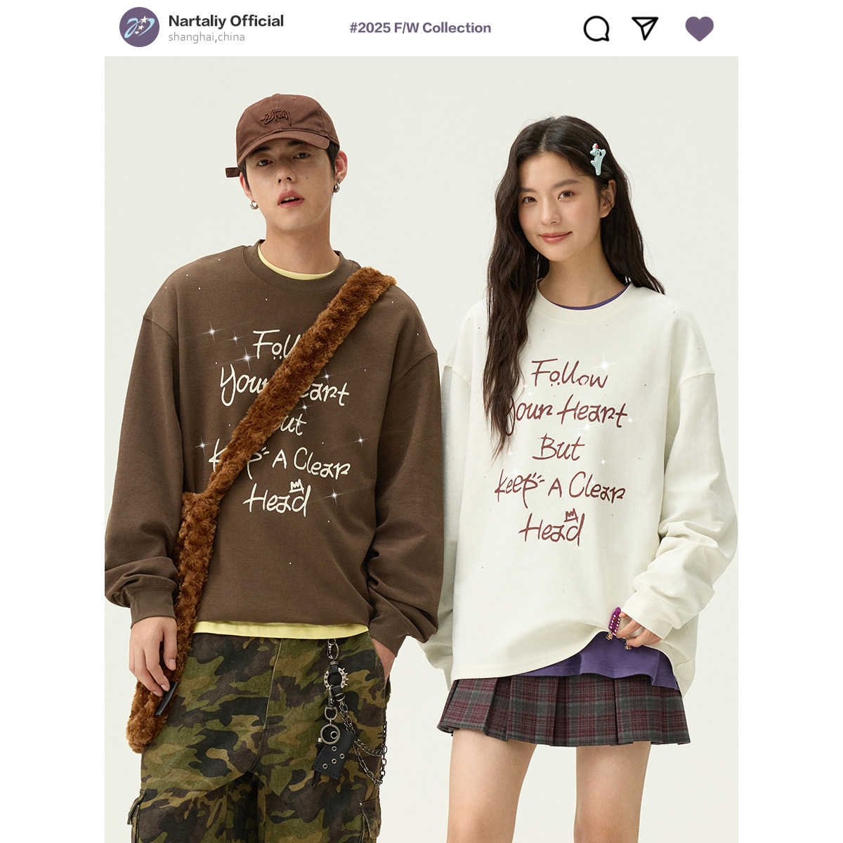 NARTALIY星芒代码美式贴钻印花长袖t恤男女情侣款春秋打底衫上衣,男装,T恤,淘宝优惠券,粉丝福利购,淘宝优惠卷