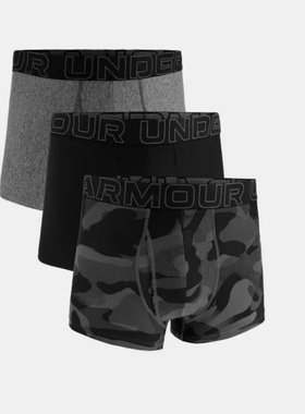 UA安德玛25款Tech Boxerjock男子3英寸运动休闲内裤-3条装1387419