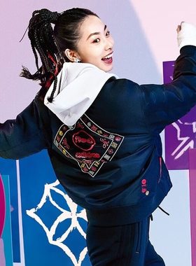 阿迪达斯棉服女子秋冬防风保暖短款休闲百搭运动外套 HM7484