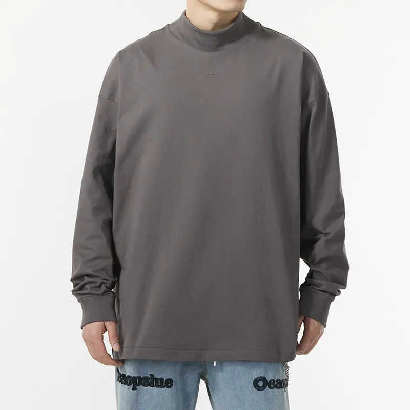 阿迪达斯男子半高领休闲宽松上衣